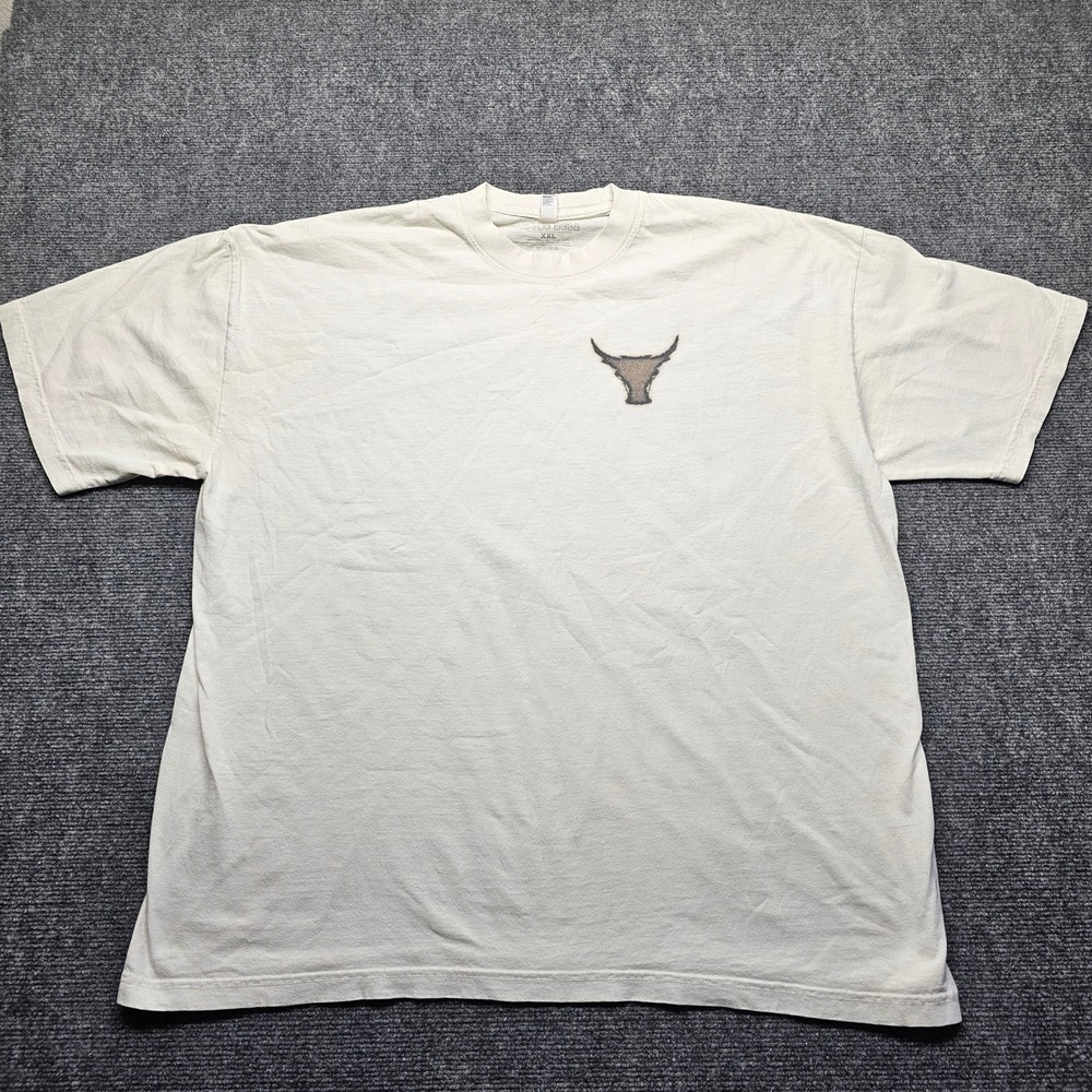 Young Bull Los Angeles Apparel Graphic T-Shirt XXL Cream Heavy Cotton USA Made